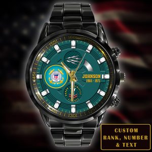 Uscg USCG Rating Black Stainless Steel Watch SS8 2