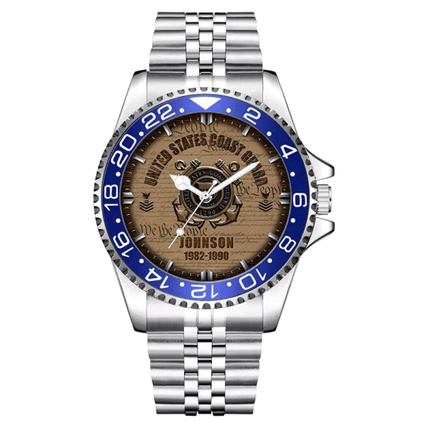 Uscgfolder USCG Rating Stainless Steel Silver Watch SS11 2