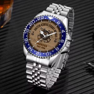 Uscgfolder USCG Rating Stainless Steel Silver Watch SS11 7