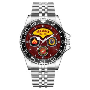 Usmc Battailons Stainless Steel Silver Watch SS9 10