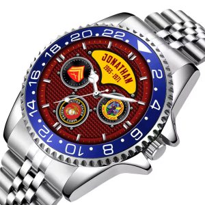 Usmc Battailons Stainless Steel Silver Watch SS9 4
