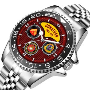 Usmc Battailons Stainless Steel Silver Watch SS9 5