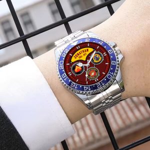 Usmc Battailons Stainless Steel Silver Watch SS9 7