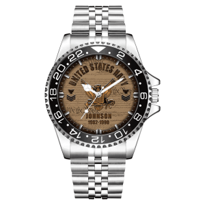Usn Symbol Navy Badge Stainless Steel Silver Watch SS11 1