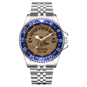 Usn Symbol Navy Badge Stainless Steel Silver Watch SS11 2