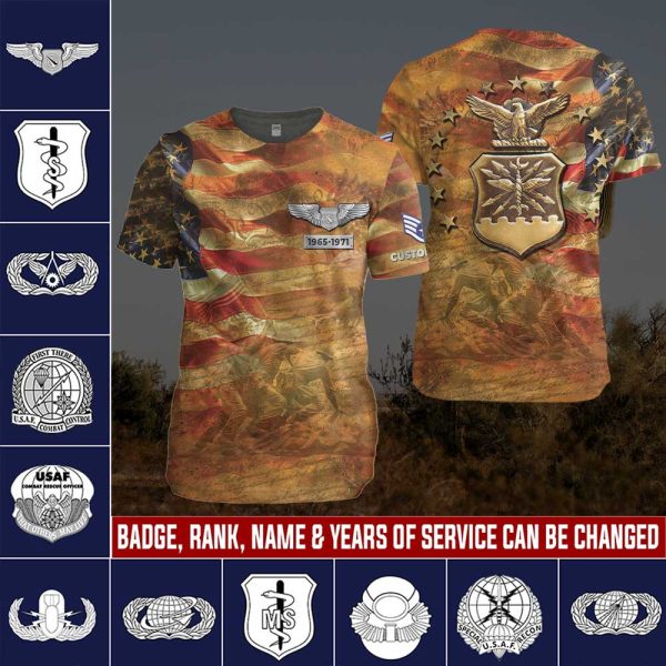 1 AirForce Badge Custom T shirts