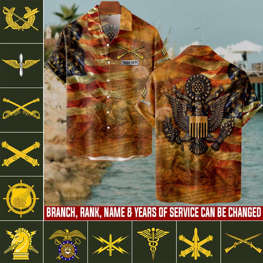 1 Army Branch Aloha shirts mens HW102 1