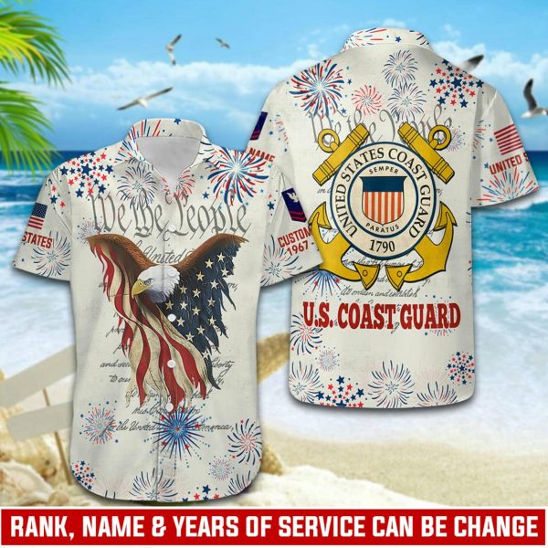 1 COAST GUARD Ranks Guys hawaiian shirts HW104 1