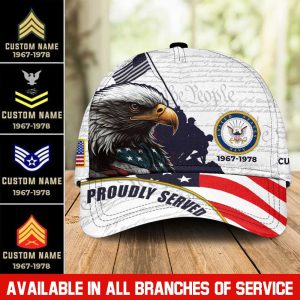 1 Navy American Eagles White Cap CC11