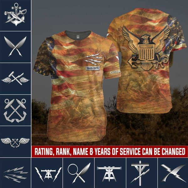 1 Navy Rating Custom T shirts