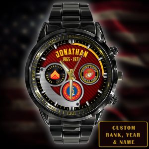 1 USMC Watch Stainless Steel Black SS01103 1