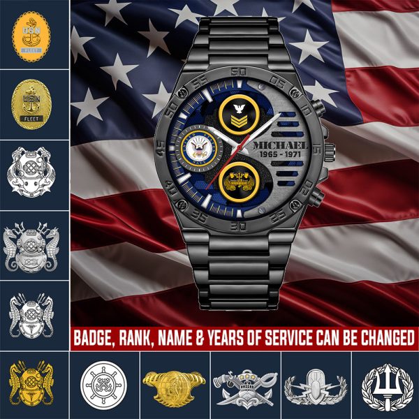 2 Us Navy Badge Custom Watch Faces SS15