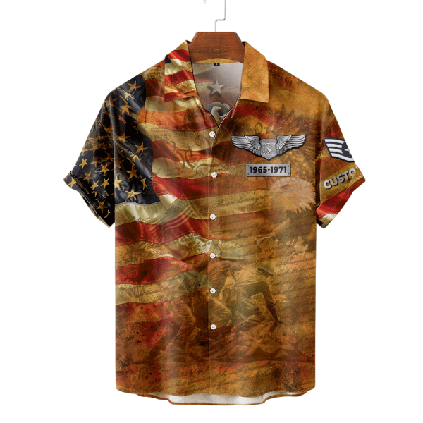 AirForce Badge Aloha shirts mens HW102 1 1