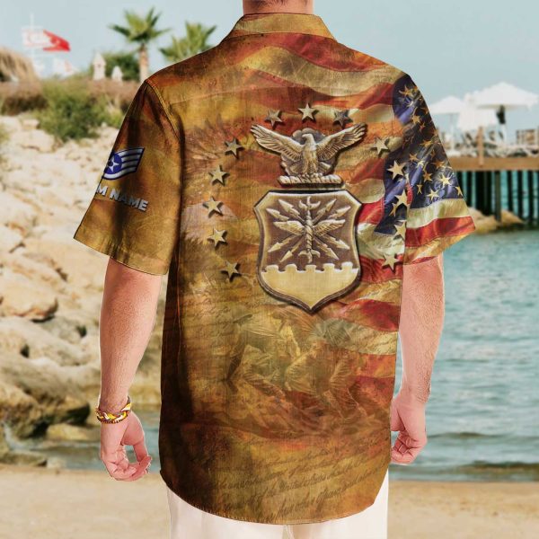 AirForce Badge Aloha shirts mens HW102 3 1