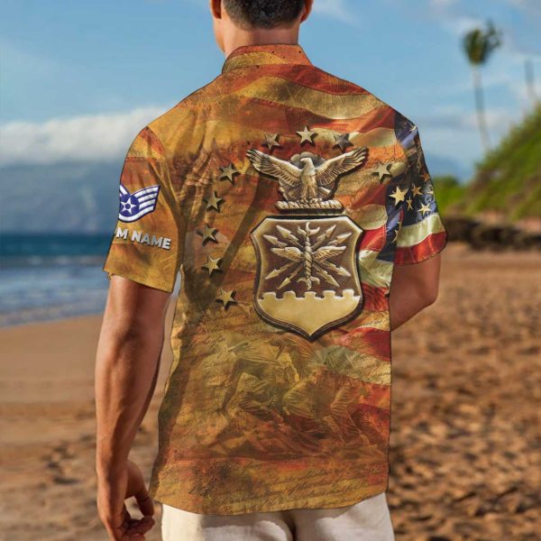 AirForce Badge Aloha shirts mens HW102 5 1