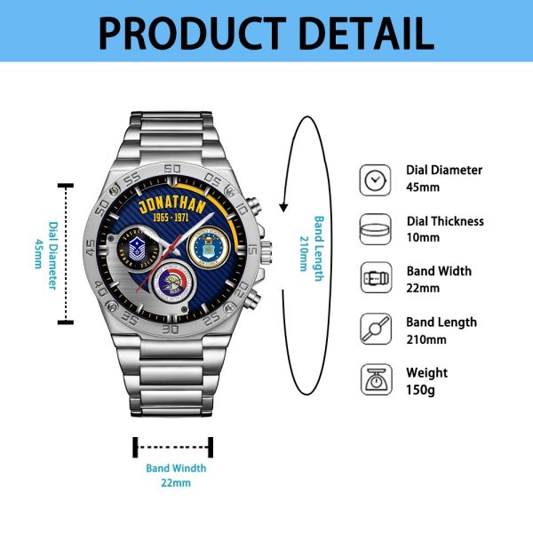 AirForce Badge Male silver watches SS03103 5 1