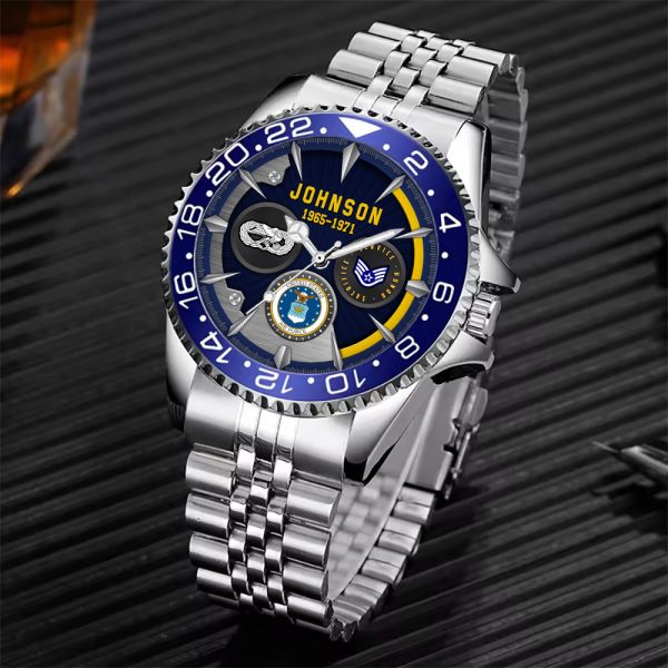 AirForce Badge Mens Silver Watch SS14 2
