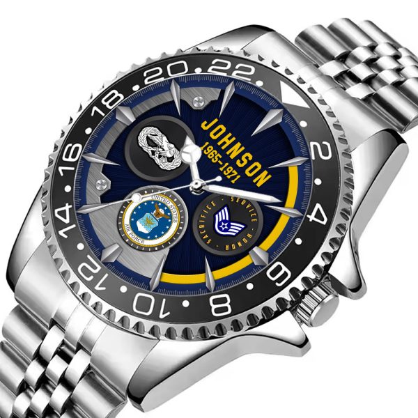 AirForce Badge Mens Silver Watch SS14 4