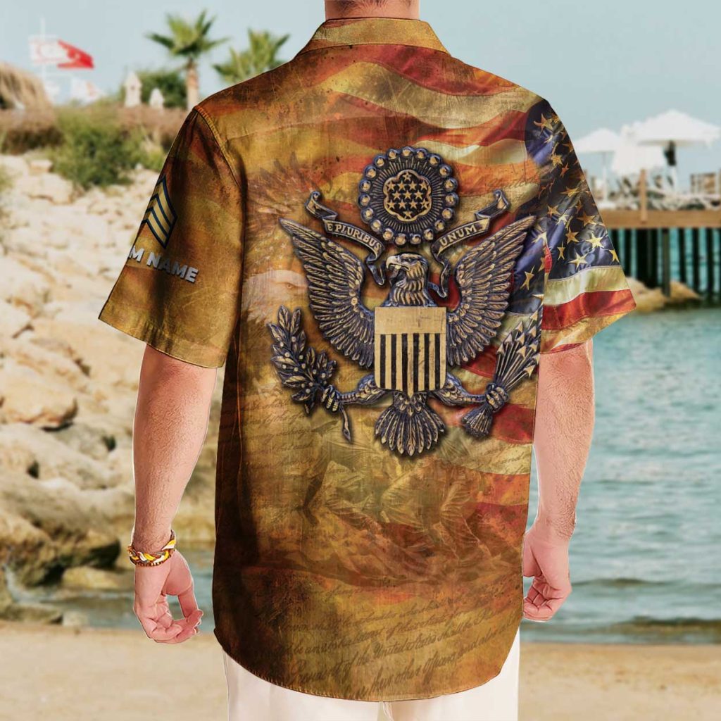 Army Branch Aloha shirts mens HW102 3