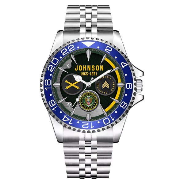 Army Branch Mens Silver Watch SS14 2