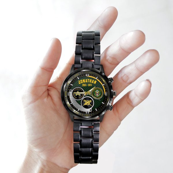 Army Branch Watch Stainless Steel Black SS01103 1 1