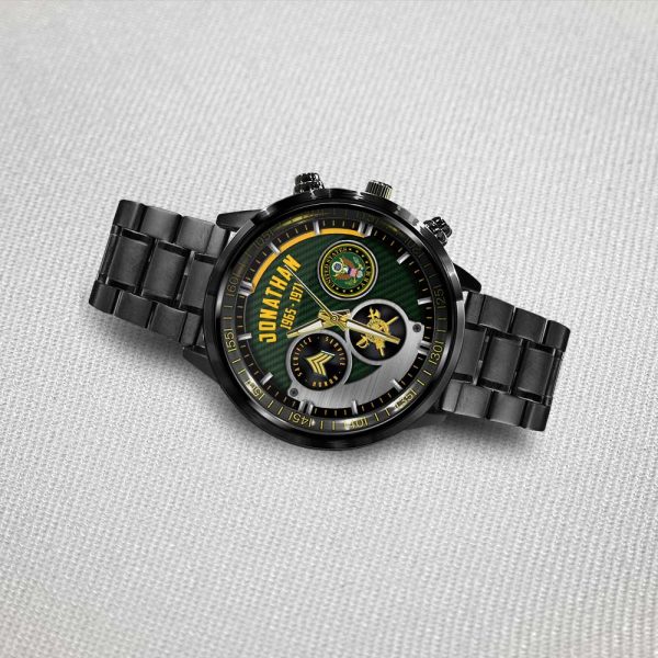 Army Branch Watch Stainless Steel Black SS01103 2