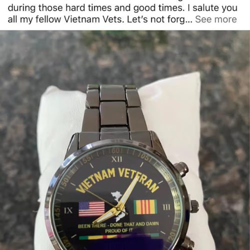 Feedback Personalized Proud To Have Served America Vienam Veteran Watch, Proud Veteran Watch, Military Veteran Watch, Dad Gift, Military Style Watch