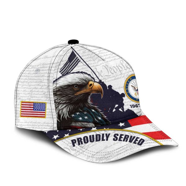 Navy American Eagles White Cap CC11 3