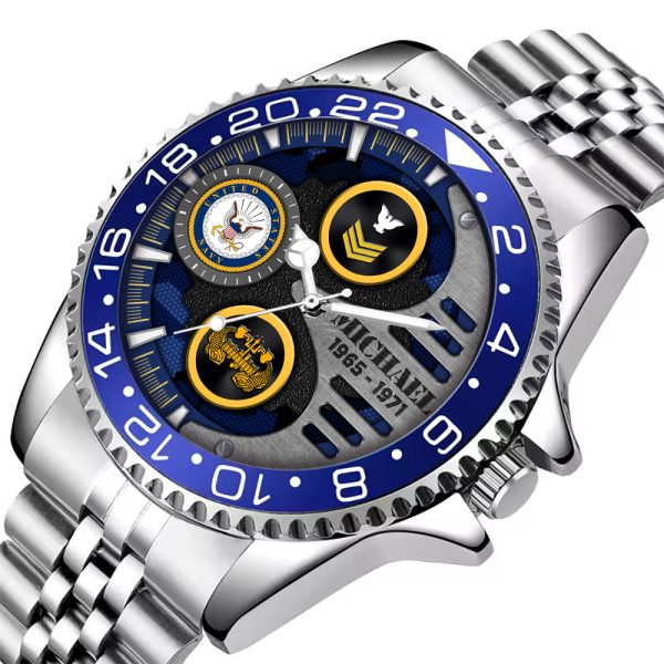 Navy Badge Customise Watch Face SS15 3