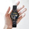 Navy Badge Watch Stainless Steel Black SS01103 1 1