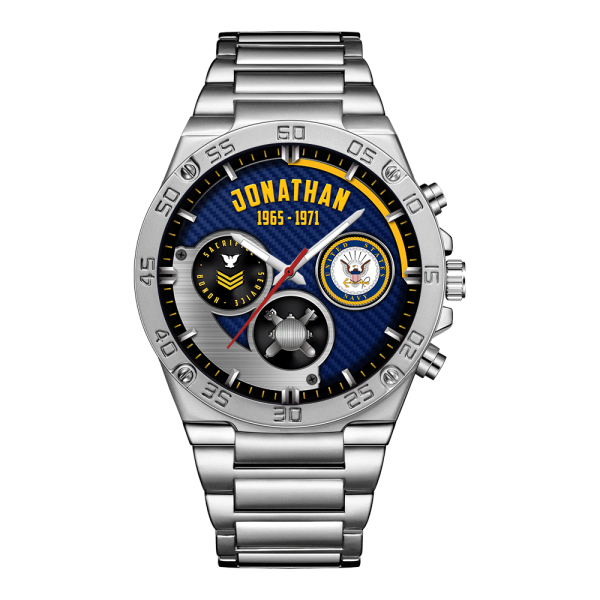 Navy Rating Male silver watches SS03103 2