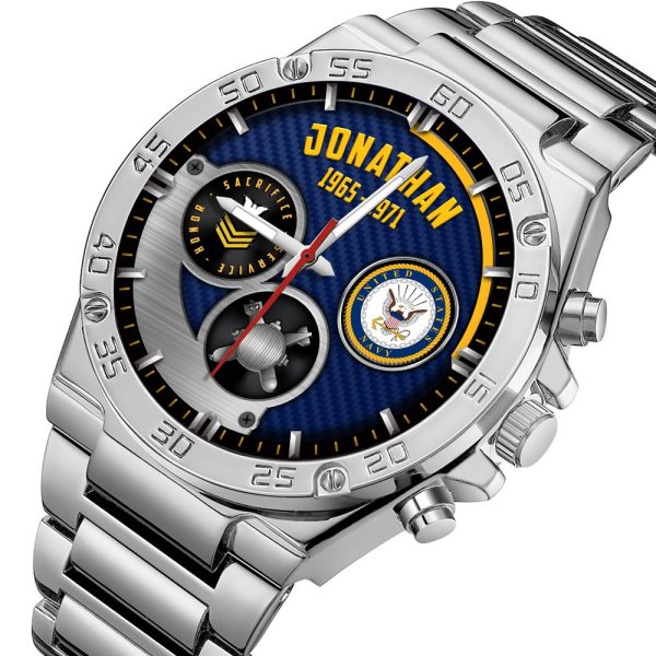 Navy Rating Male silver watches SS03103 3