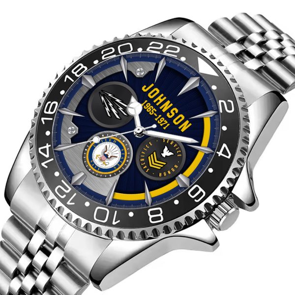 Navy Rating Mens Silver Watch SS14 4