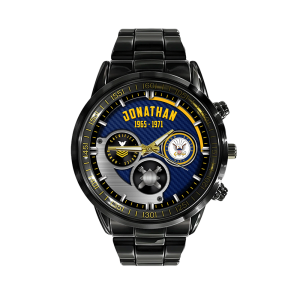 Navy Rating Watch Stainless Steel Black SS01103 1