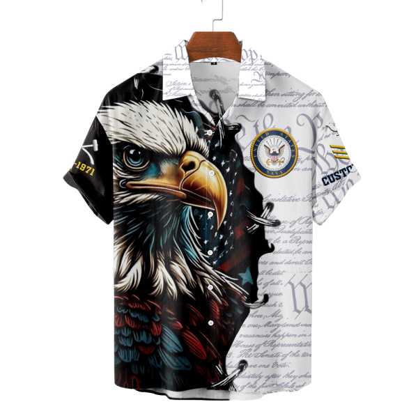 Navy Rating White Hawaiian Shirt HW103 1 1