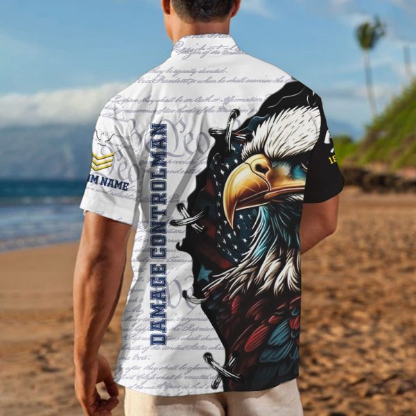 Navy Rating White Hawaiian Shirt HW103 4 1