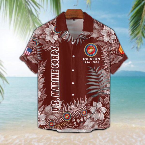 US MARINE CORPS Aloha Hawaiian shirts 2 1