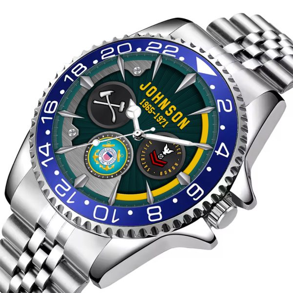 USCG Rating Mens Silver Watch SS14 3
