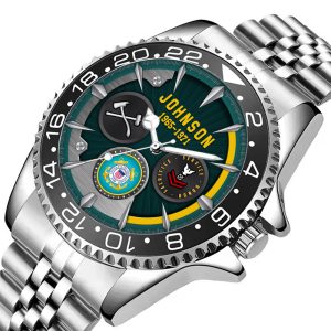 USCG Rating Mens Silver Watch SS14 4