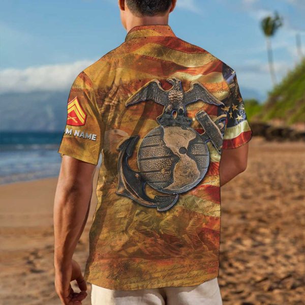 USMC Aloha shirts mens HW102 5 1