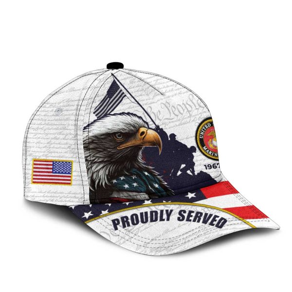 USMC American Eagles White Cap CC11 3 1