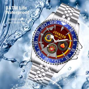 USMC Battalions Mens Silver Watch SS14 1