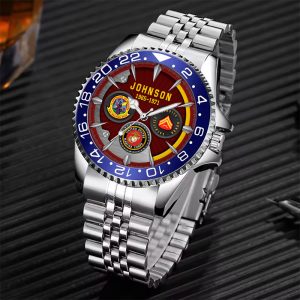 USMC Battalions Mens Silver Watch SS14 2