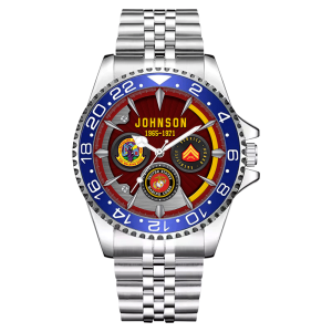 USMC Battalions Mens Silver Watch SS14 2