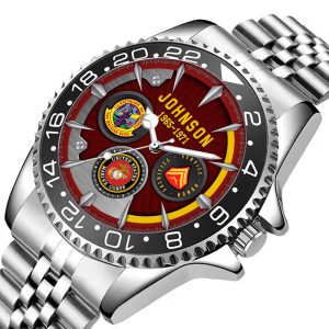 USMC Battalions Mens Silver Watch SS14 4