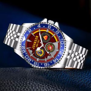USMC Battalions Mens Silver Watch SS14 5
