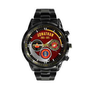 USMC Watch Stainless Steel Black SS01103 1 1