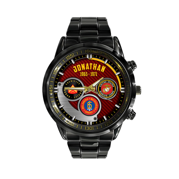 USMC Watch Stainless Steel Black SS01103 1 1