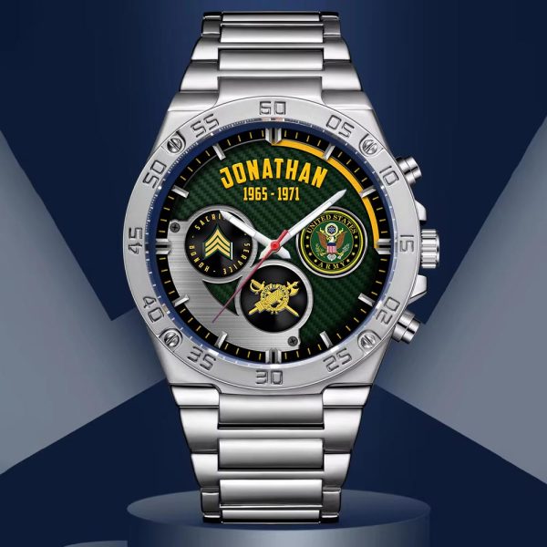 1 Army Branch Male silver watches SS03103 1