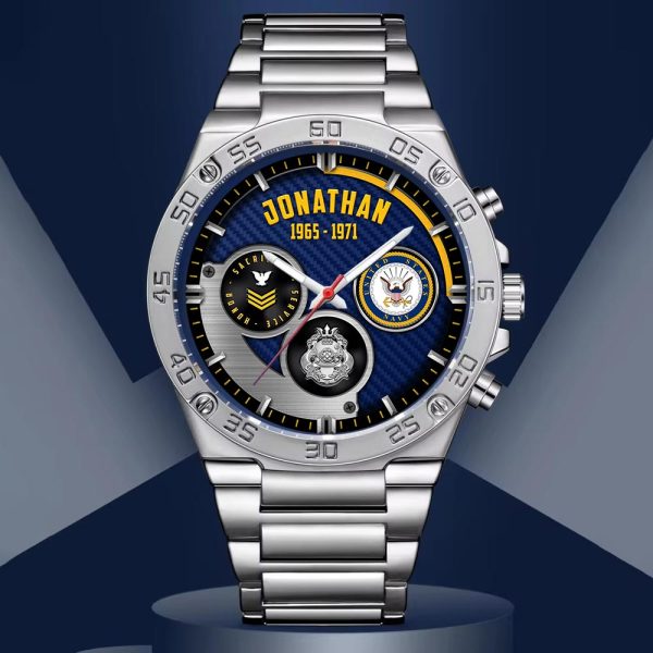 1 Navy Badge Male silver watches SS03103 1